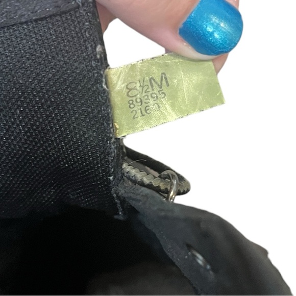 Timberland Black Leather Wedge Boots Lace Up Moto Ankle Boot Womens 8.5 - Picture 7 of 8